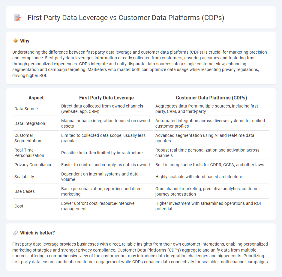 First Party Data Leverage vs Customer Data Platforms (Cdps) in Marketing