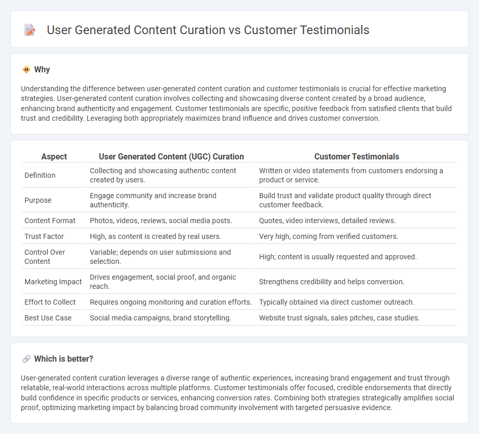 User Generated Content Curation vs Customer Testimonials in Marketing