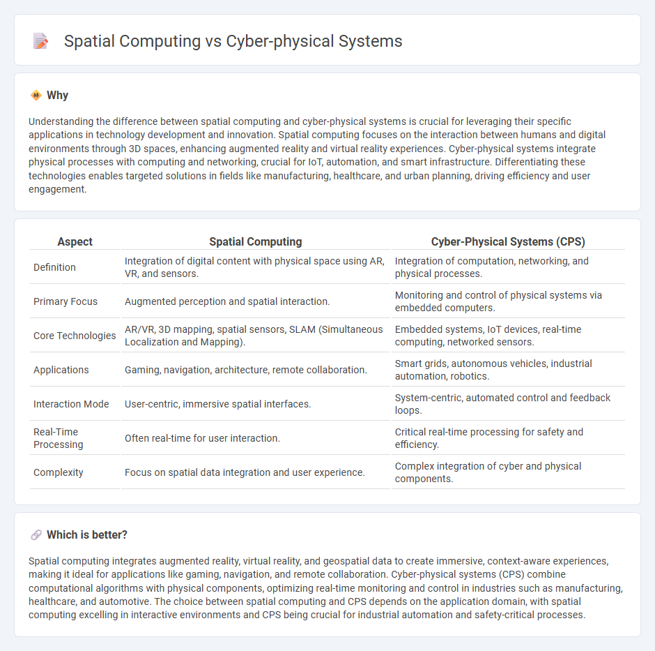 Spatial Computing vs Cyber-Physical Systems in Technology