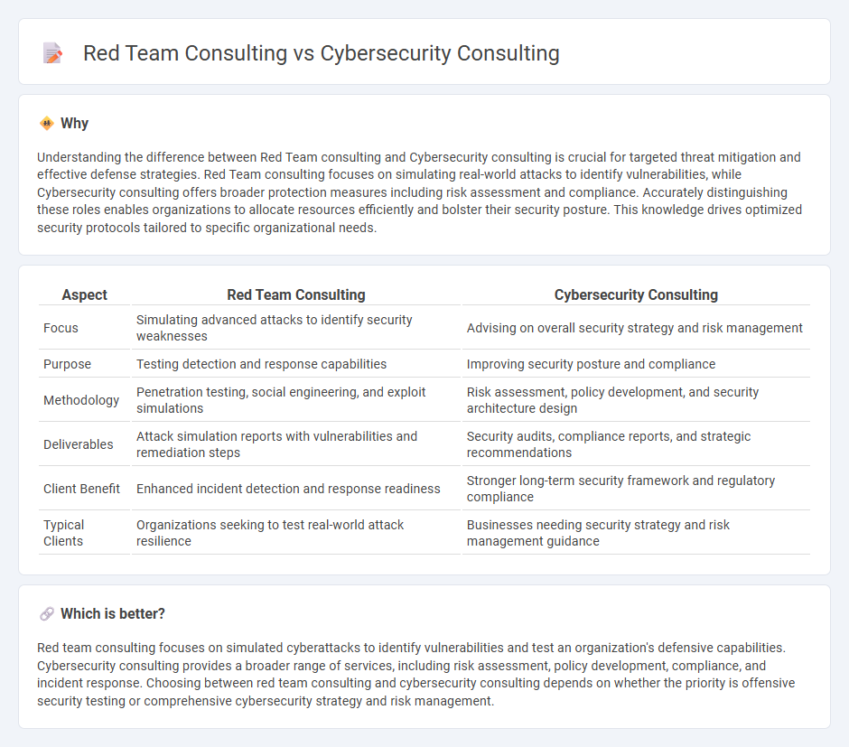 Red Team Consulting vs Cybersecurity Consulting in Consulting