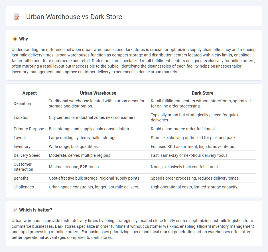 Urban Warehouse vs Dark Store in Logistics