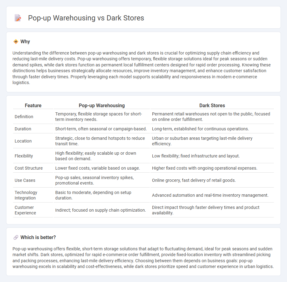 Pop-Up Warehousing vs Dark Stores in Logistics