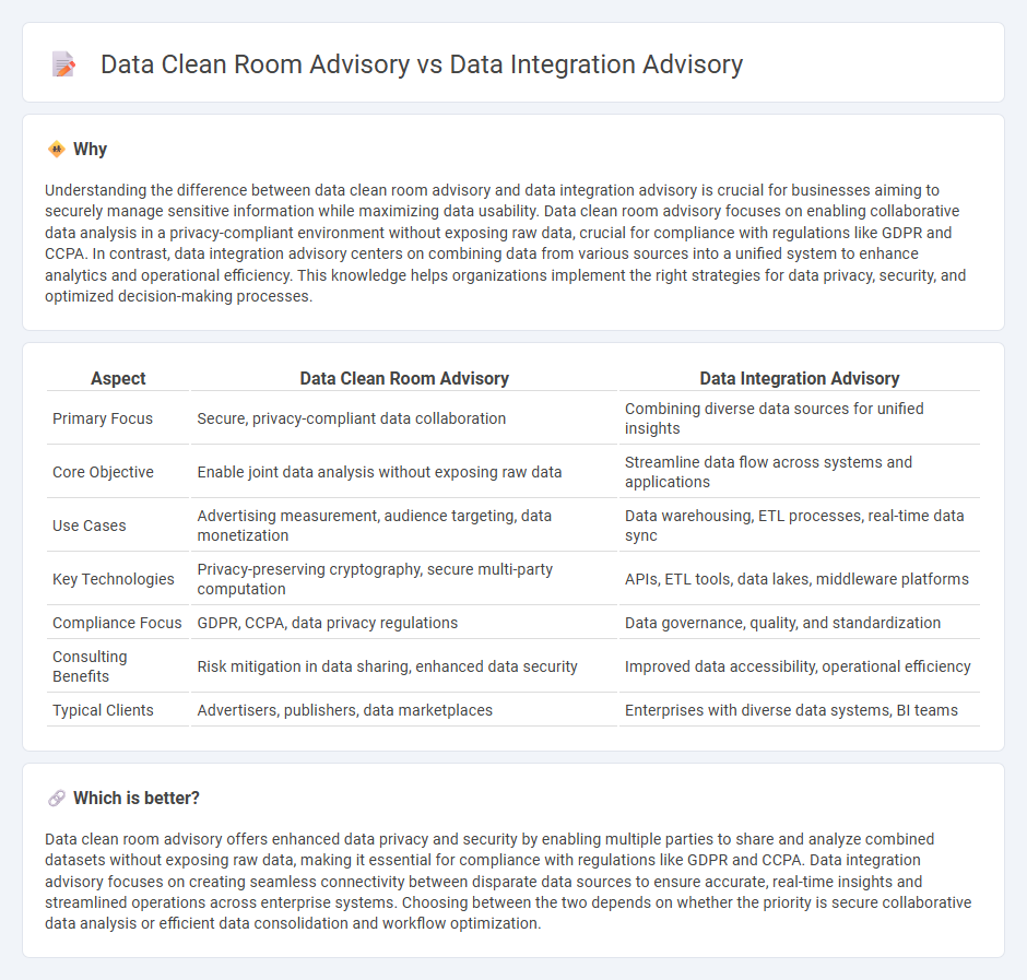 Data Clean Room Advisory vs Data Integration Advisory in Consulting