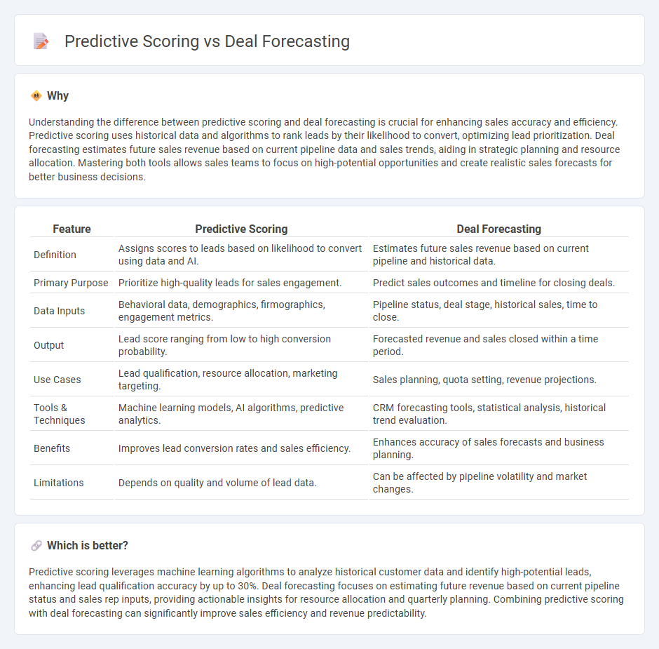 Predictive Scoring vs Deal Forecasting in Sales
