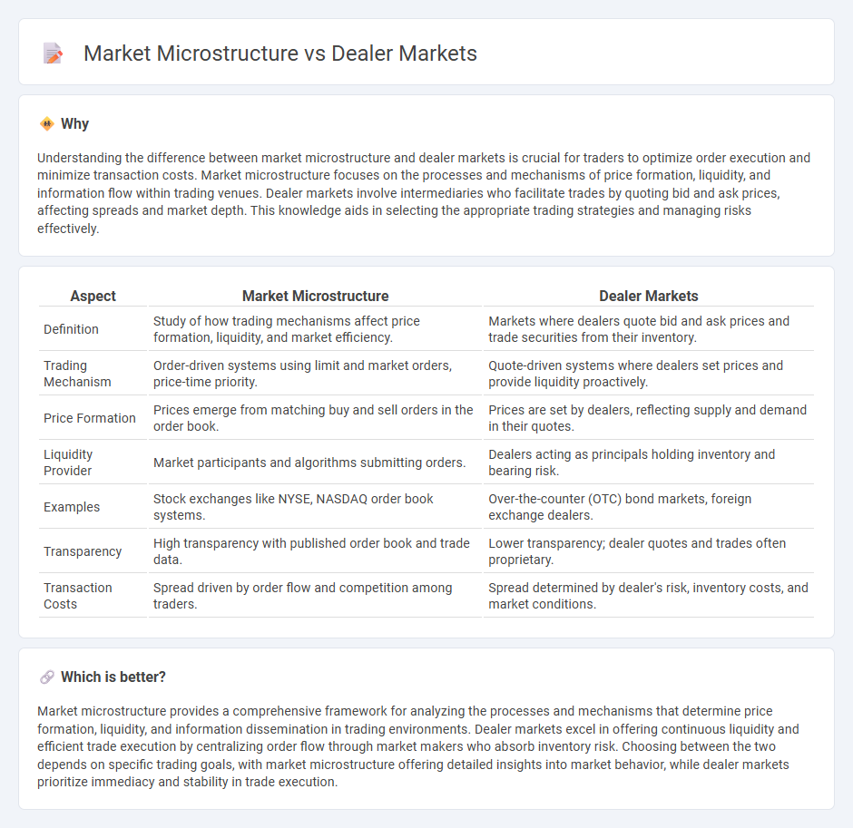 Market Microstructure vs Dealer Markets in Trading