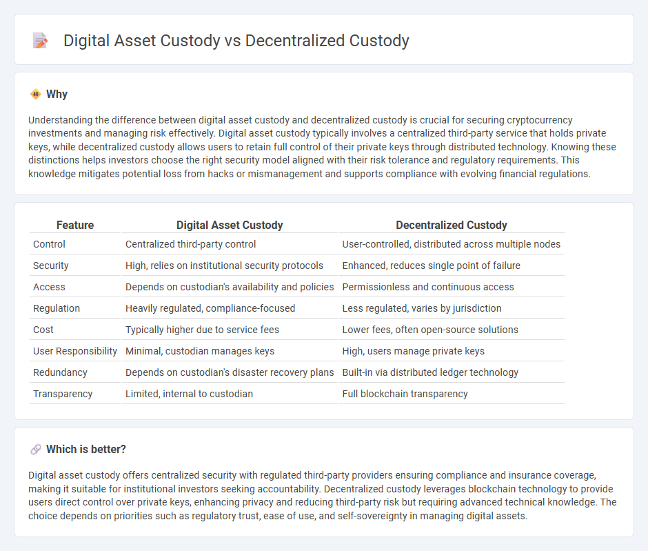 Digital Asset Custody vs Decentralized Custody in Finance
