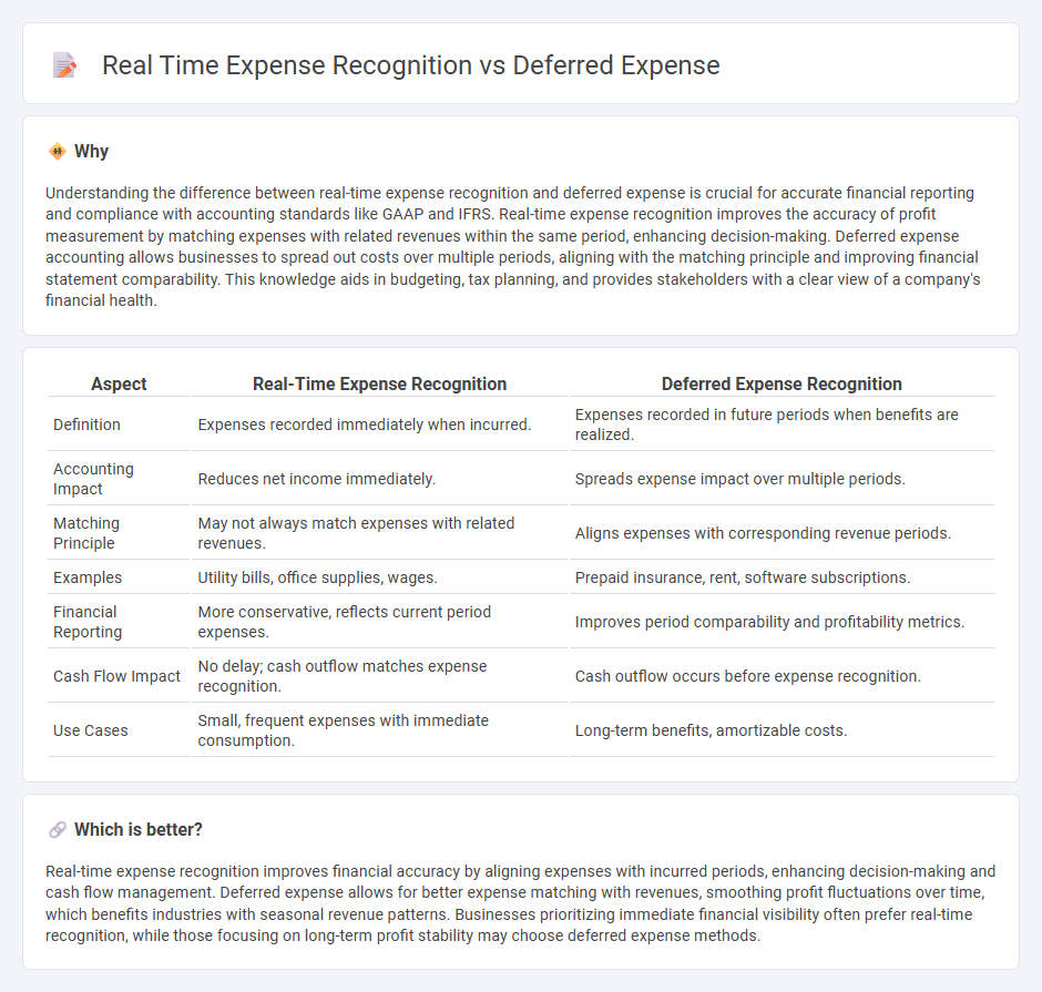 Real Time Expense Recognition vs Deferred Expense in Accounting