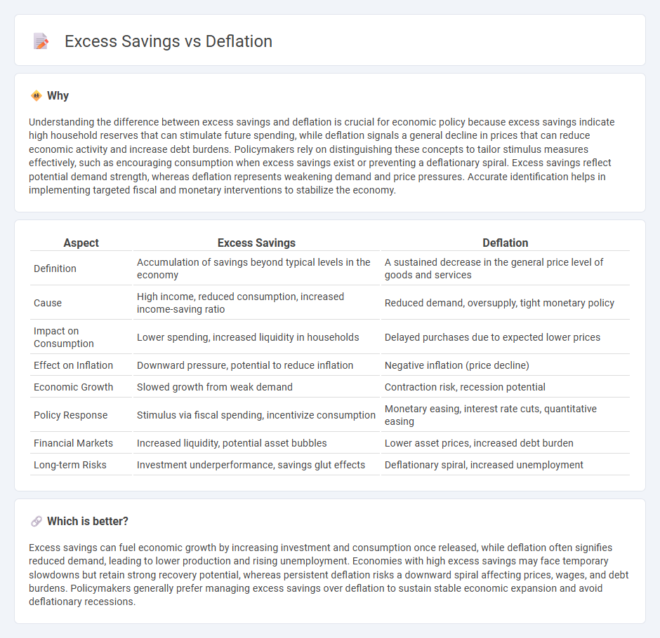 Excess Savings vs Deflation in Economy