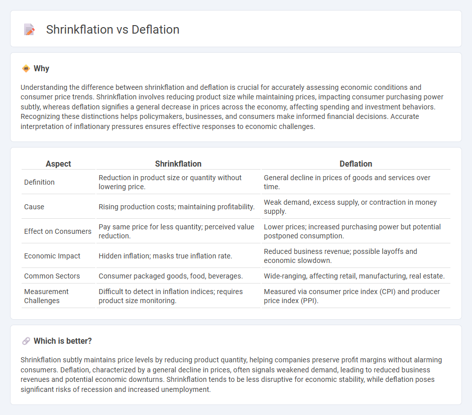Shrinkflation vs Deflation in Economy