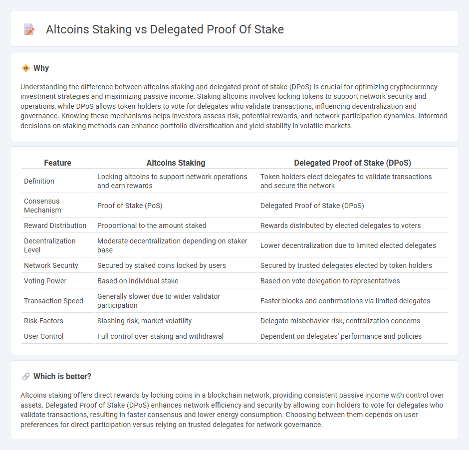 Altcoins Staking vs Delegated Proof Of Stake in Finance