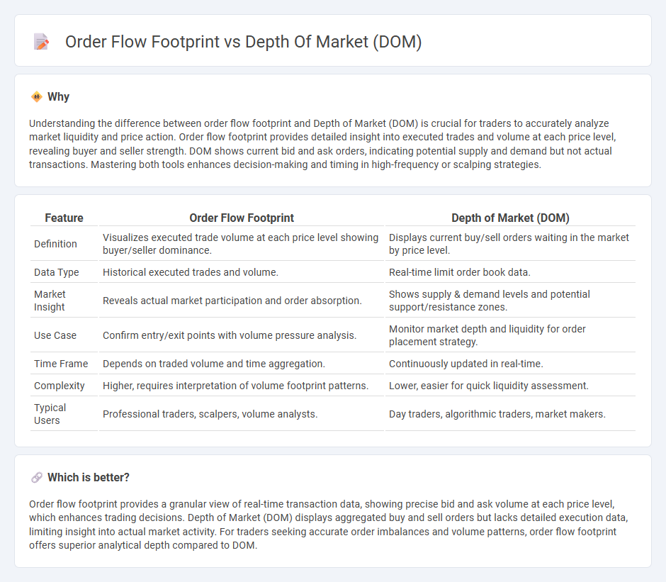 Order Flow Footprint vs Depth Of Market (Dom) in Trading