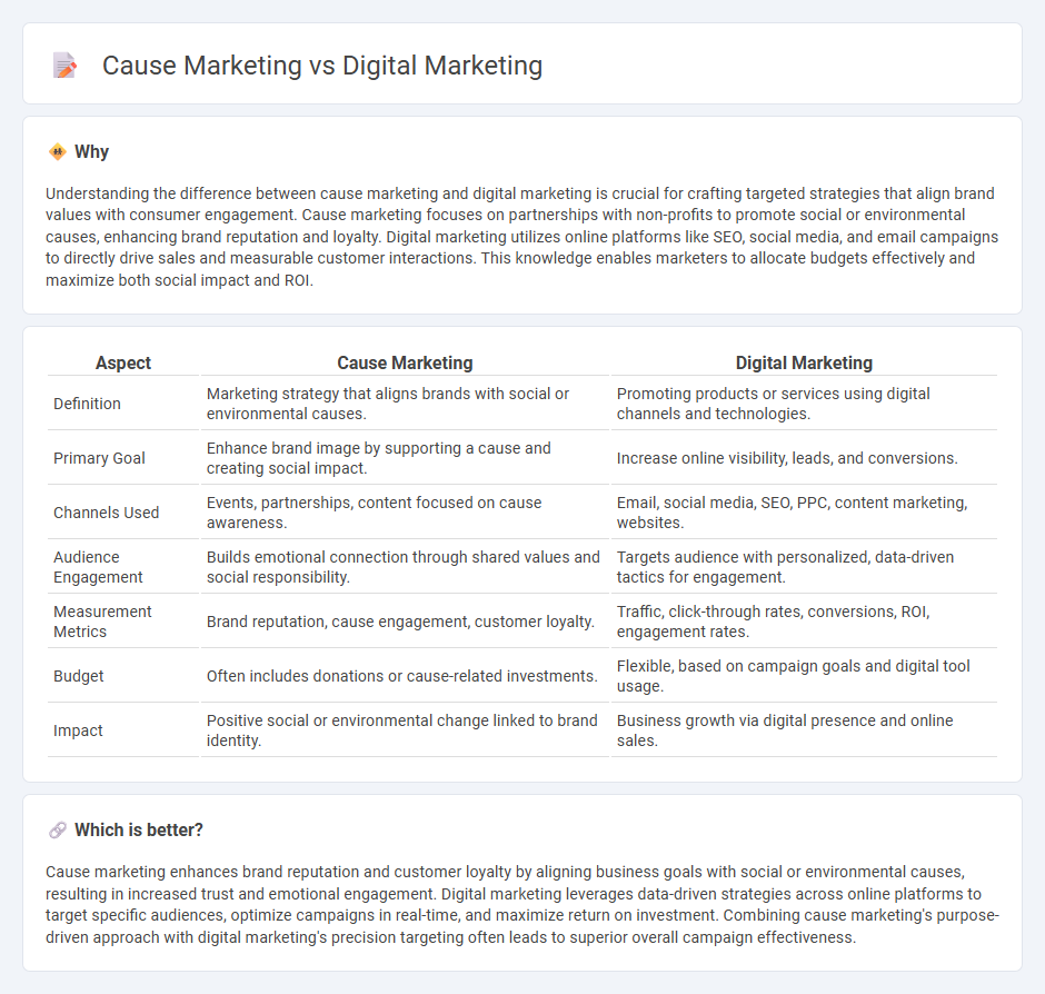 Cause Marketing vs Digital Marketing in Marketing