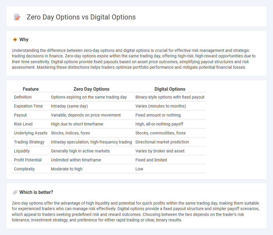 Zero Day Options vs Digital Options in Finance