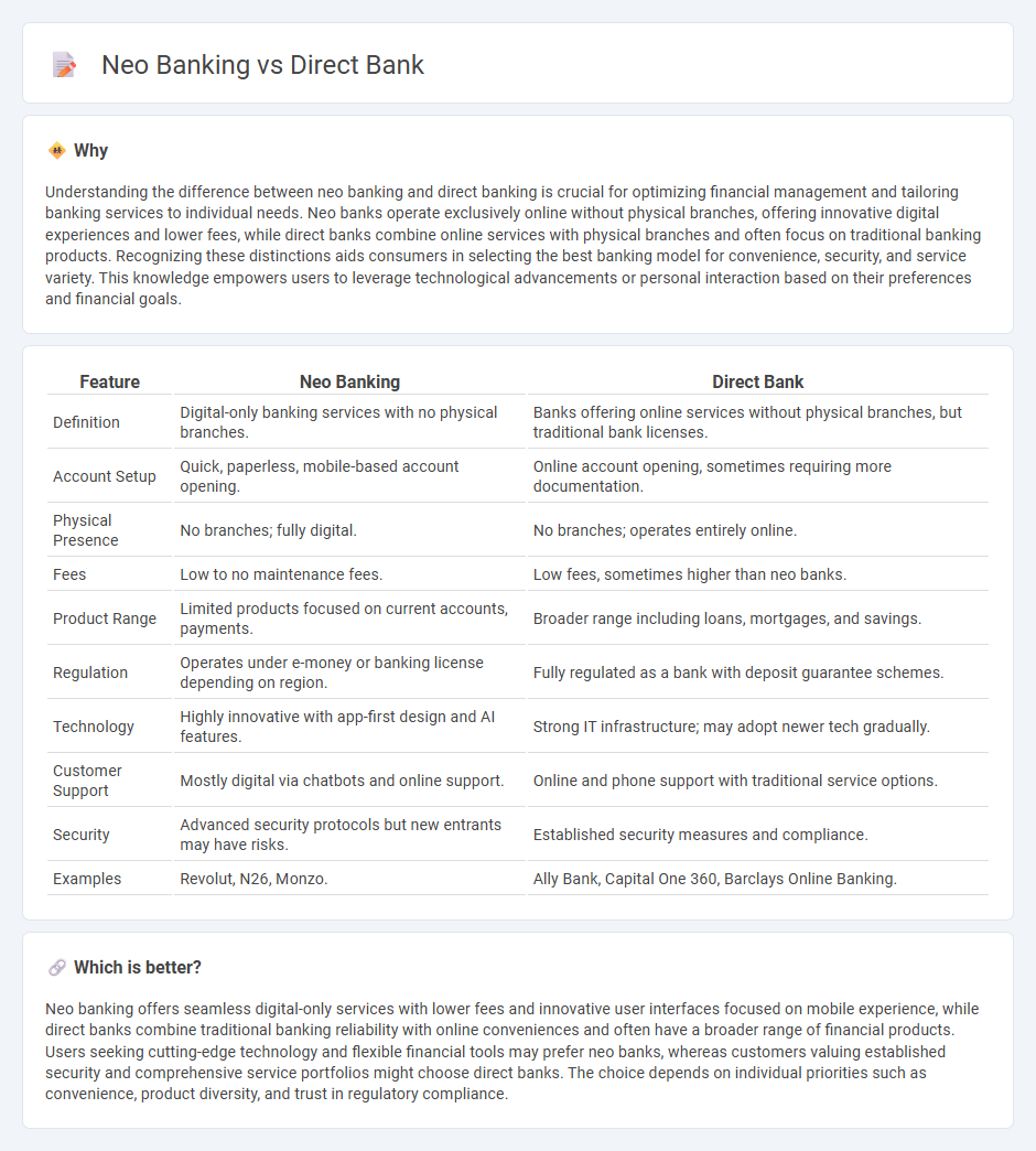 Neo Banking vs Direct Bank in Banking