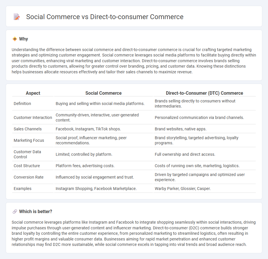 Social Commerce vs Direct-To-Consumer Commerce in Commerce