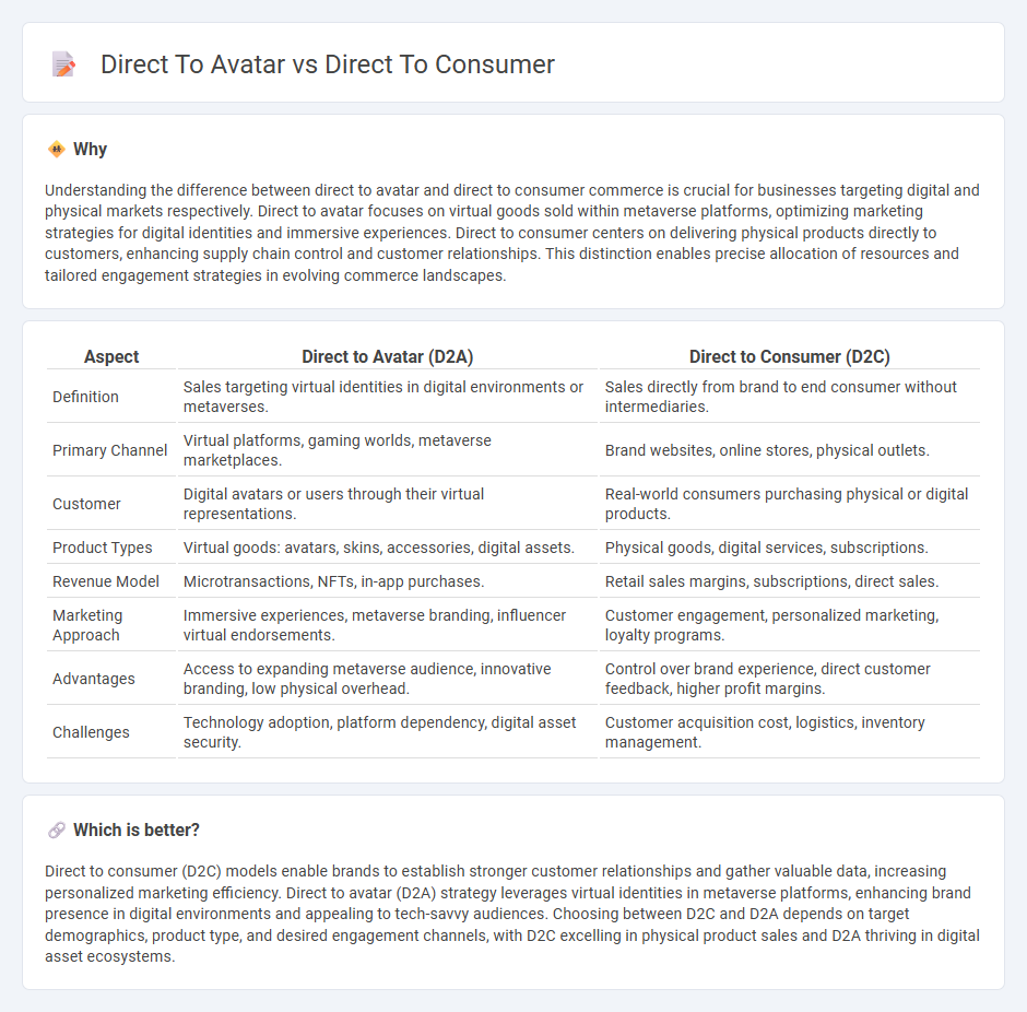 Direct To Avatar vs Direct To Consumer in Commerce