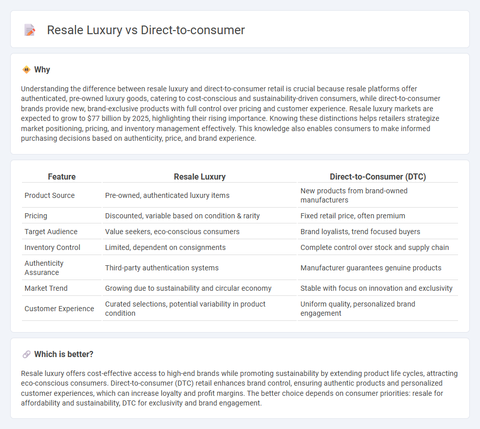 Resale Luxury vs Direct-To-Consumer in Retail
