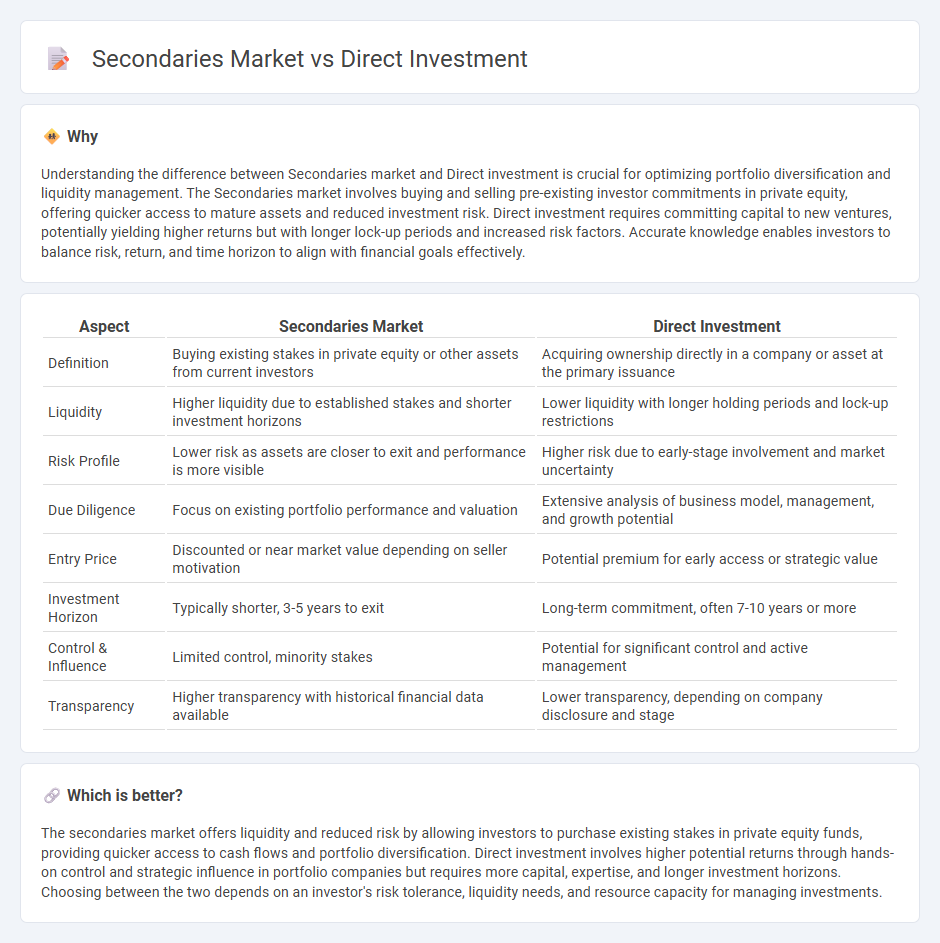 Secondaries Market vs Direct Investment in Investment