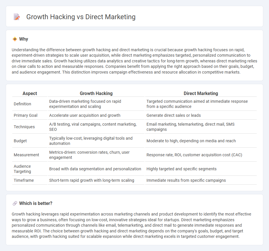 Growth Hacking vs Direct Marketing in Marketing