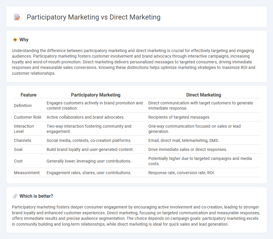 Participatory Marketing vs Direct Marketing in Marketing