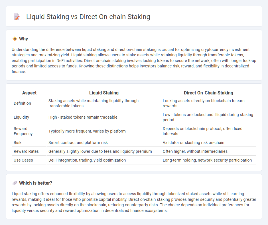 Liquid Staking vs Direct On-Chain Staking in Finance