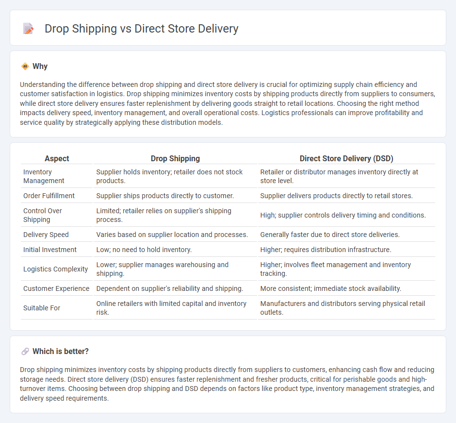 Drop Shipping vs Direct Store Delivery in Logistics