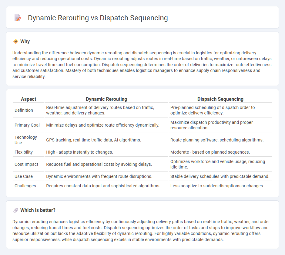 Dynamic Rerouting vs Dispatch Sequencing in Logistics