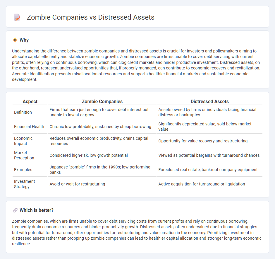 Zombie Companies vs Distressed Assets in Economy