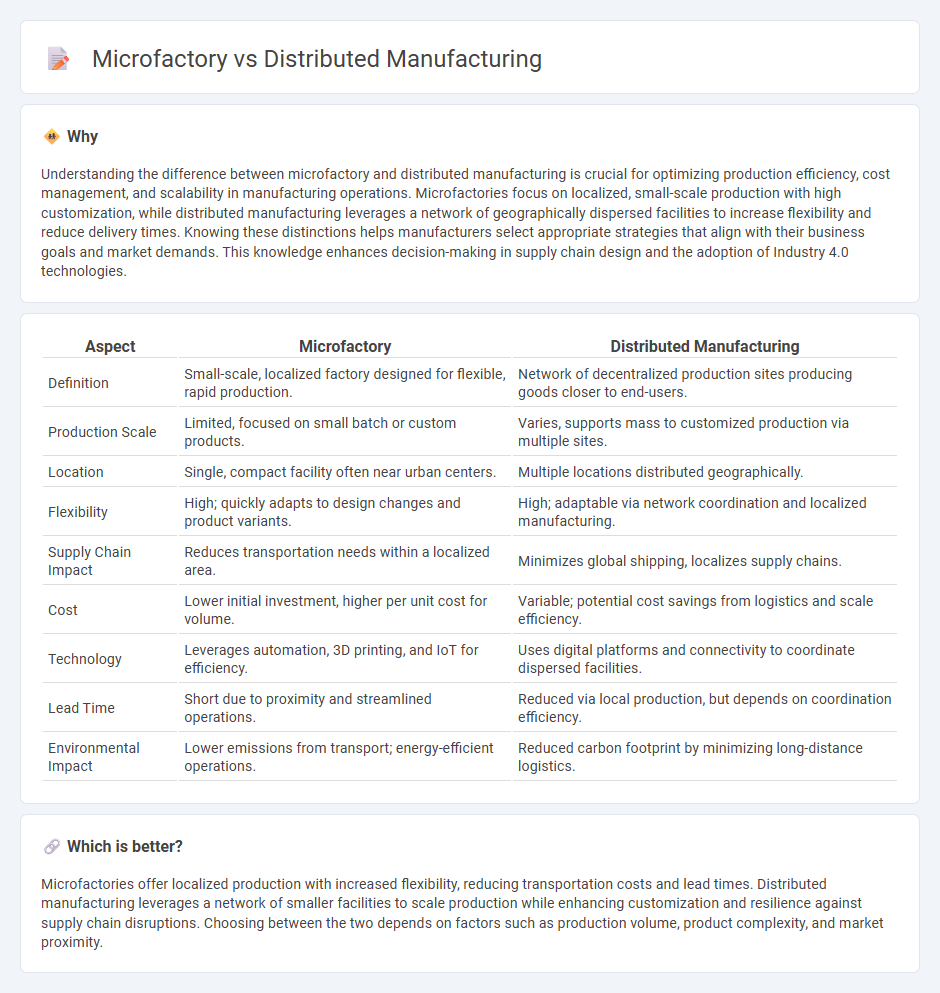 Microfactory vs Distributed Manufacturing in Manufacturing