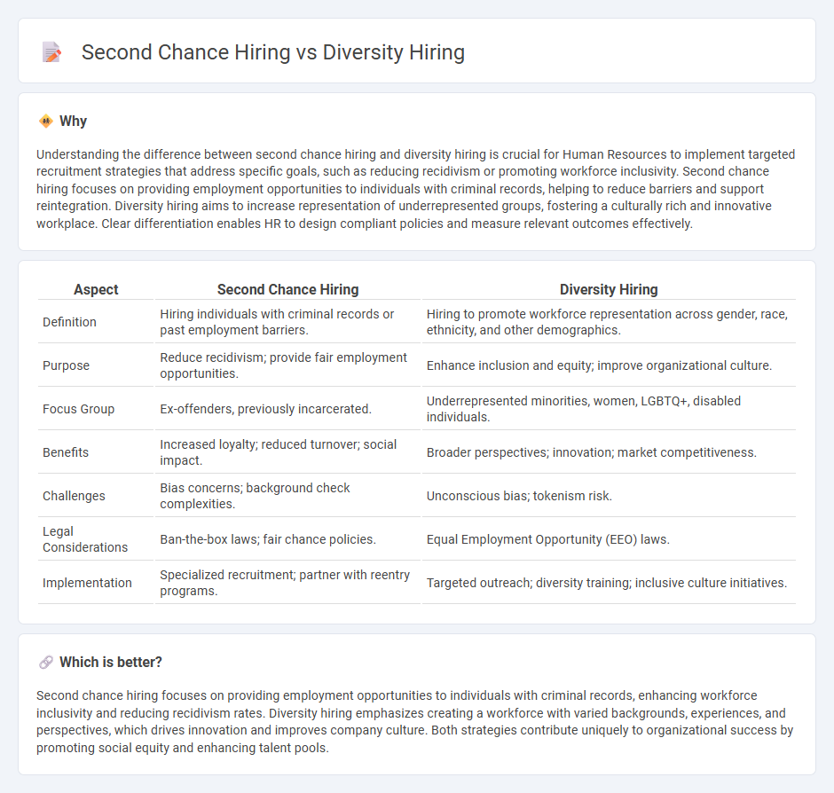 Second Chance Hiring vs Diversity Hiring in Human Resources