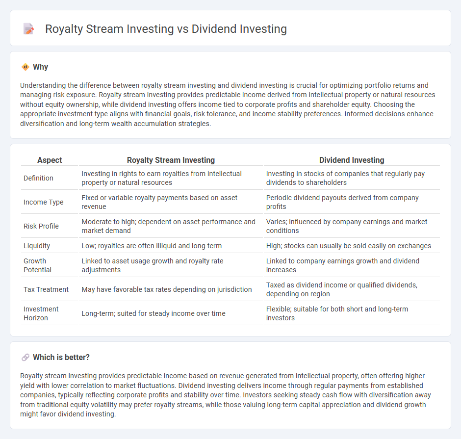 Royalty Stream Investing vs Dividend Investing in Investment