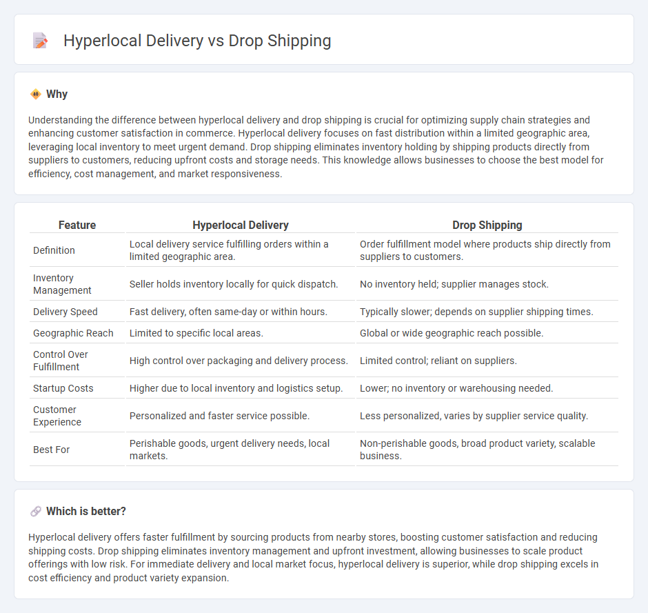 Hyperlocal Delivery vs Drop Shipping in Commerce