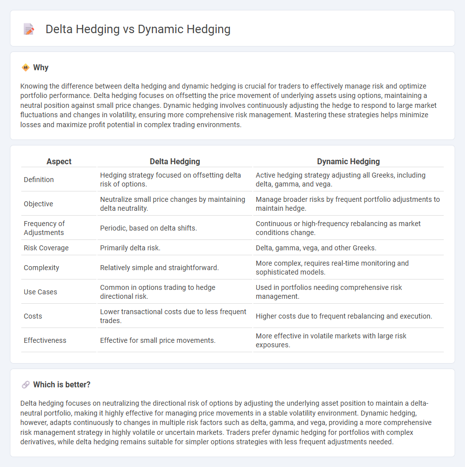 Delta Hedging vs Dynamic Hedging in Trading