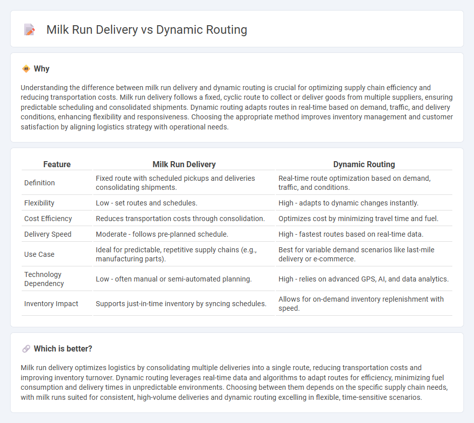 Milk Run Delivery vs Dynamic Routing in Logistics