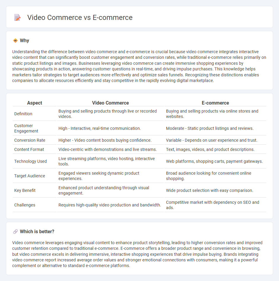 Video Commerce vs E-Commerce in Commerce