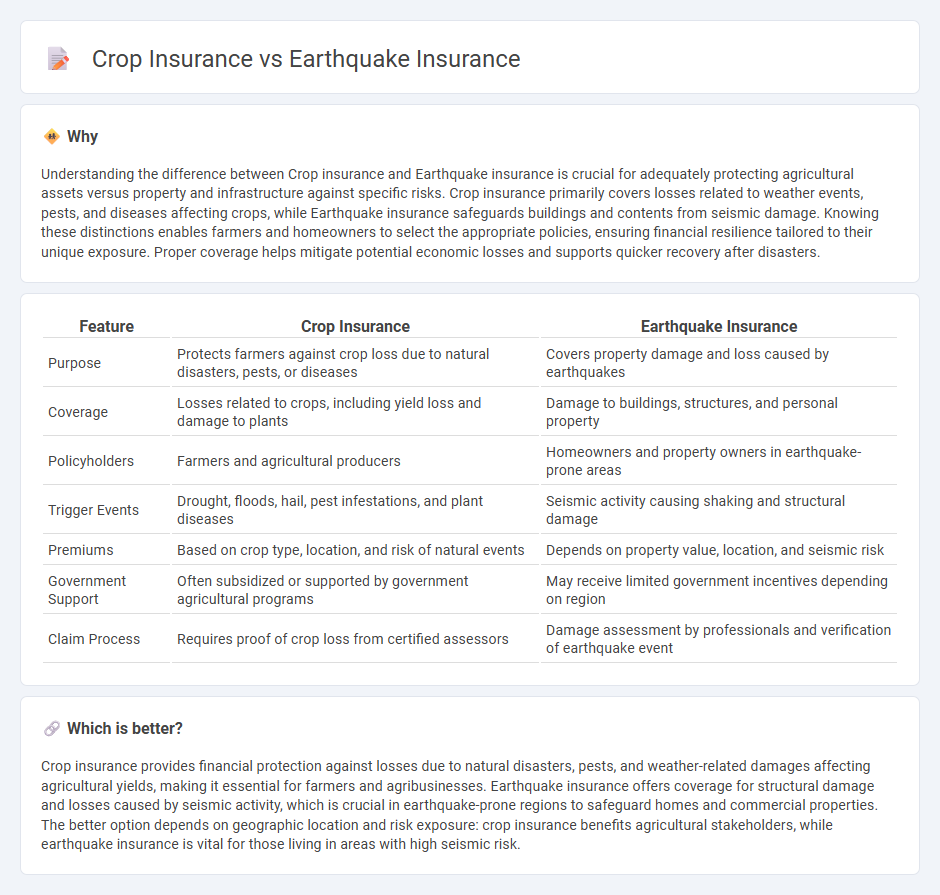 Crop Insurance vs Earthquake Insurance in Insurance