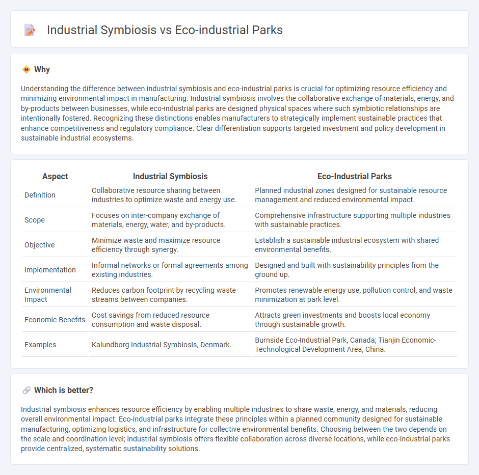 Industrial Symbiosis vs Eco-Industrial Parks in Manufacturing