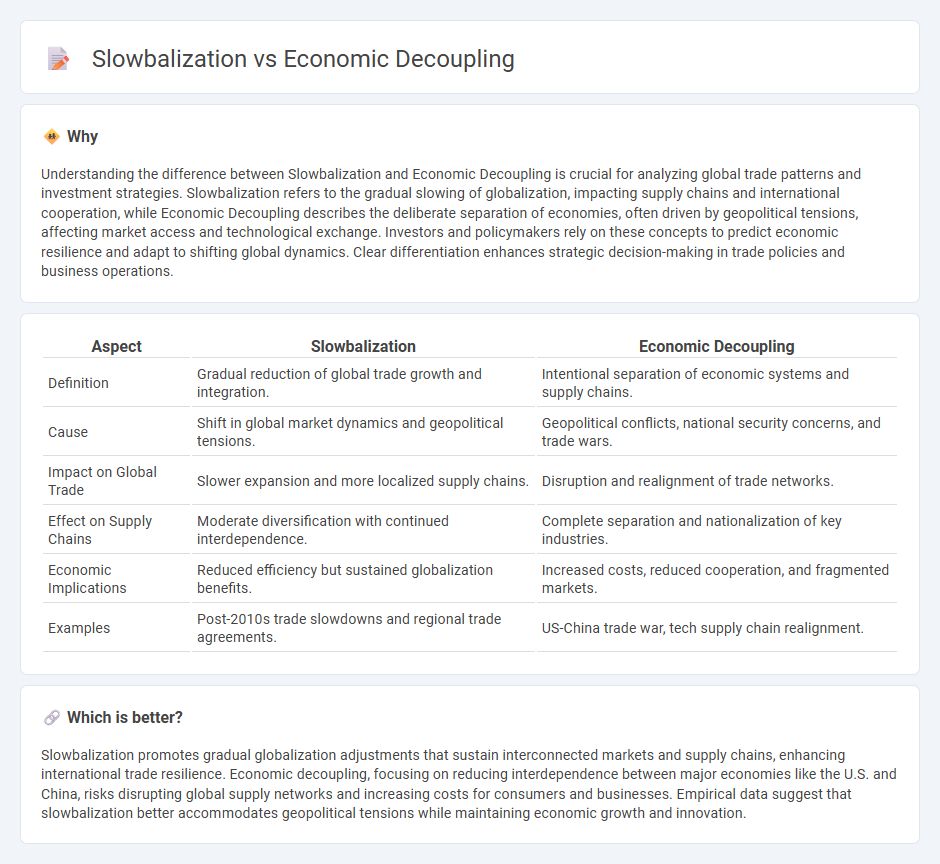 Slowbalization vs Economic Decoupling in Economy