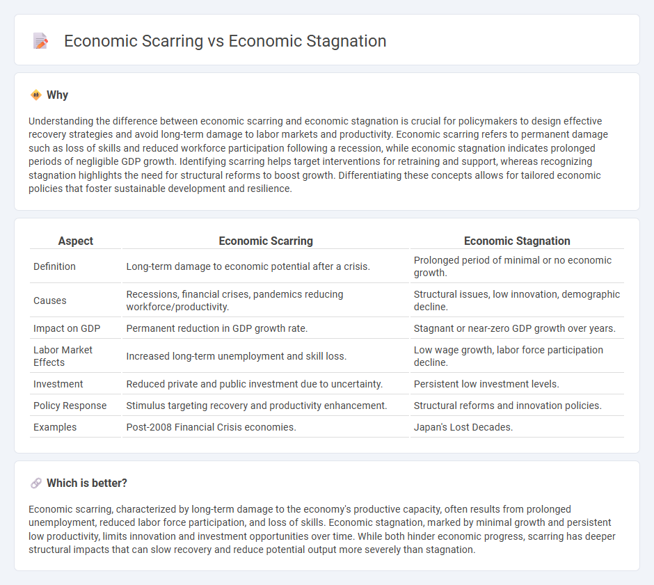 Economic Scarring vs Economic Stagnation in Economy