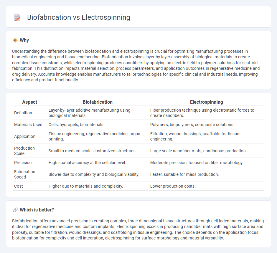 Biofabrication vs Electrospinning in Manufacturing