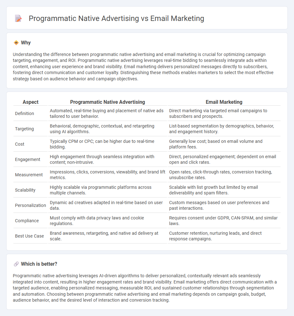 Programmatic Native Advertising vs Email Marketing in Marketing