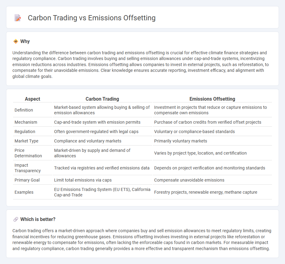 Carbon Trading vs Emissions Offsetting in Finance