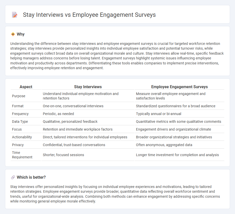 Stay Interviews vs Employee Engagement Surveys in Employment