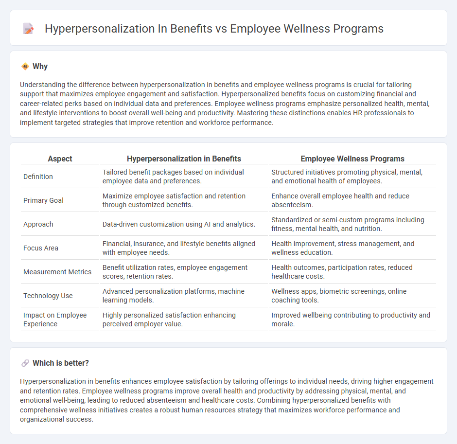 Hyperpersonalization In Benefits vs Employee Wellness Programs in Human Resources