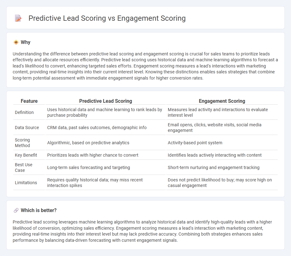 Predictive Lead Scoring vs Engagement Scoring in Sales