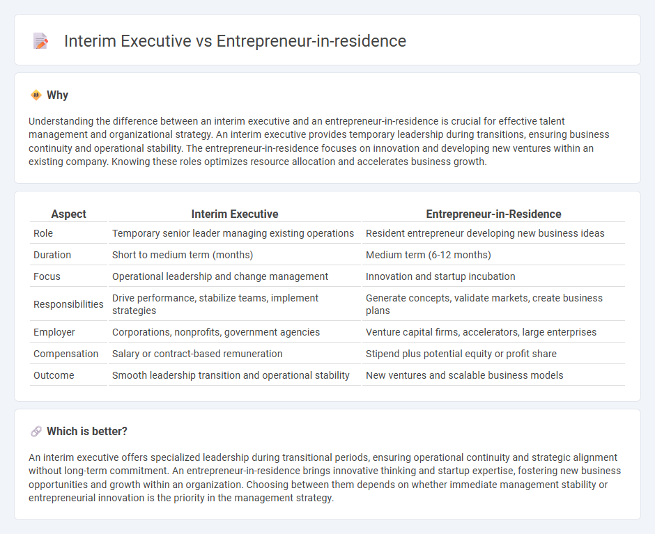 Interim Executive vs Entrepreneur-In-Residence in Management
