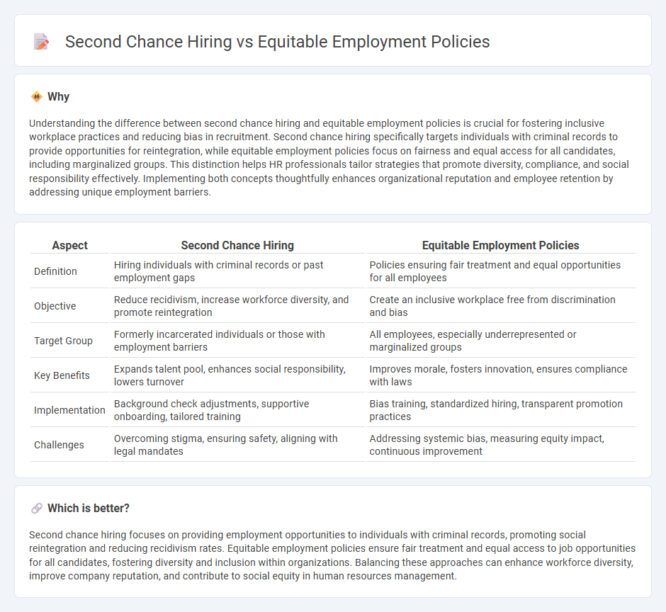 Second Chance Hiring vs Equitable Employment Policies in Human Resources
