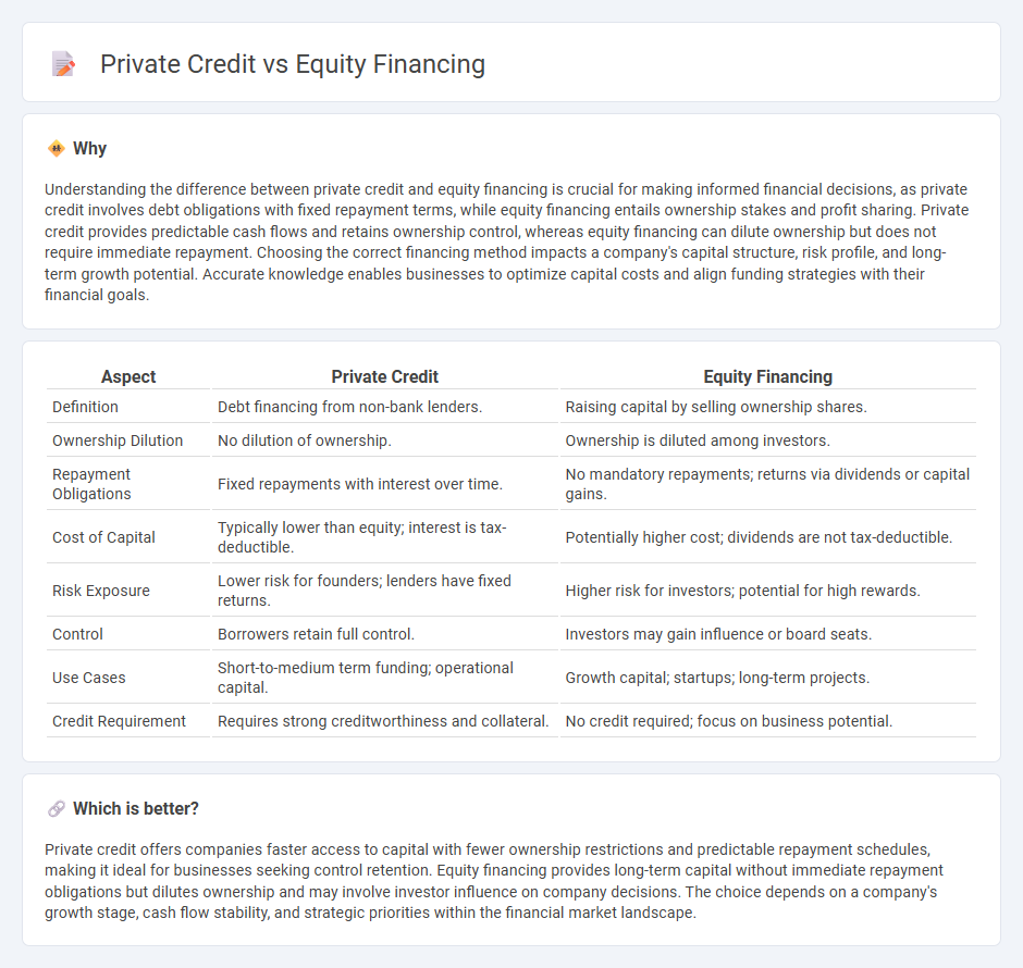 Private Credit vs Equity Financing in Finance