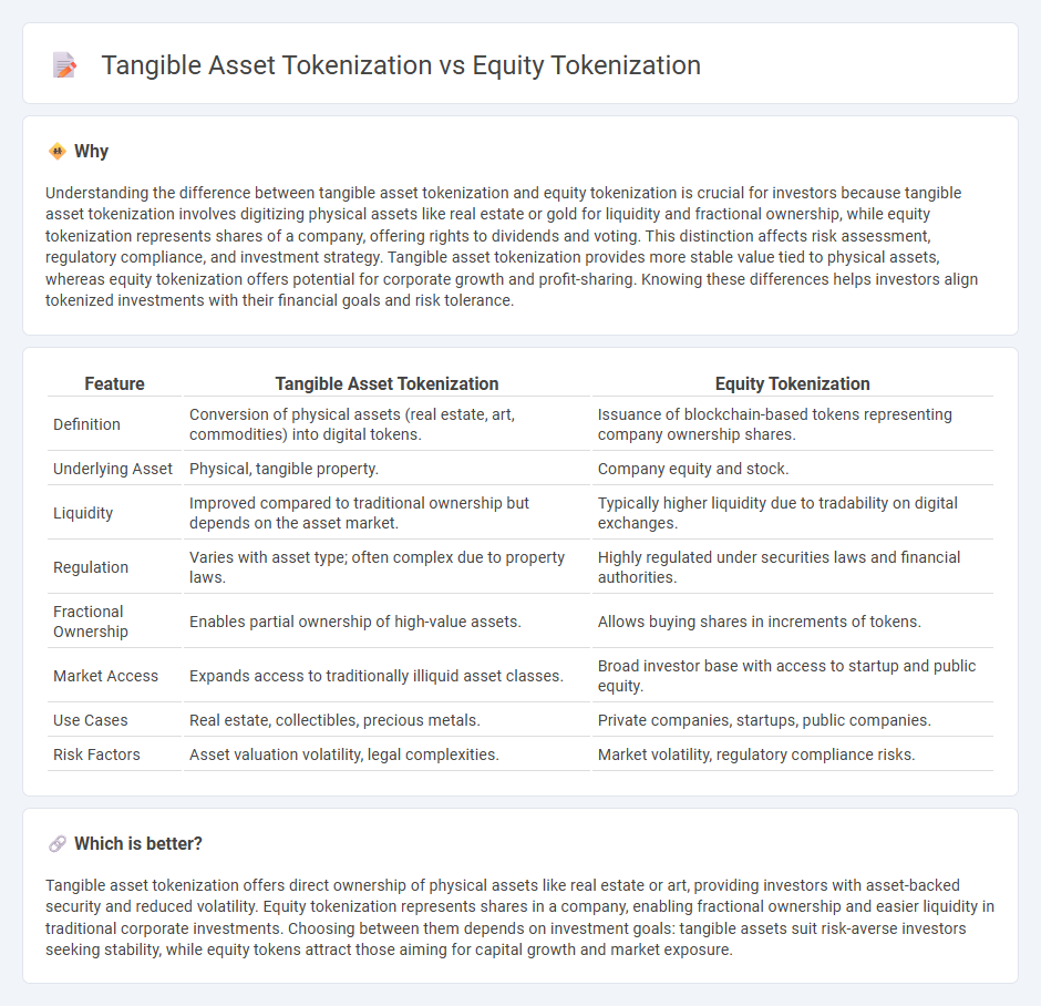 Tangible Asset Tokenization vs Equity Tokenization in Investment