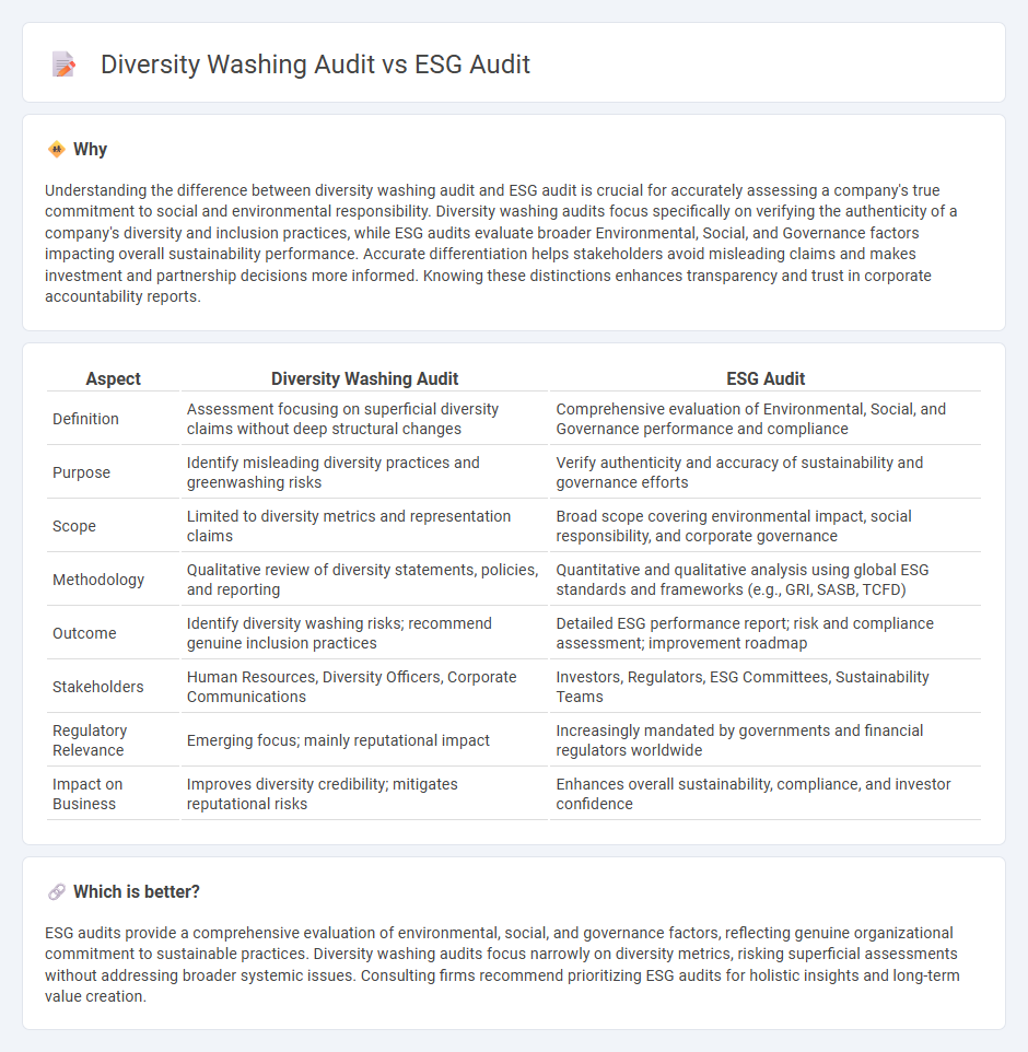 Diversity Washing Audit vs Esg Audit in Consulting